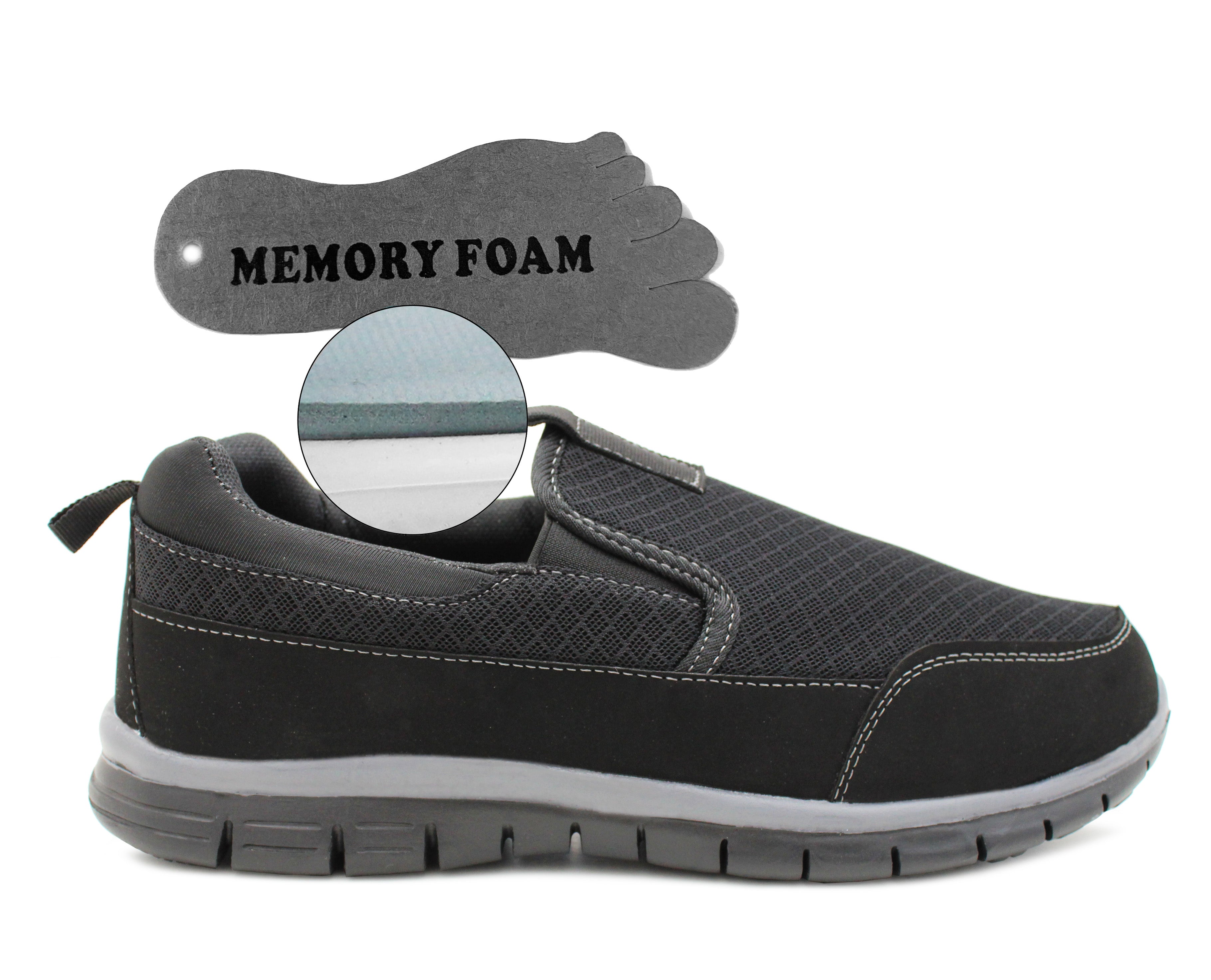 Black trainers memory foam online