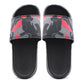 CADET Boys Youth Kids Lightweight Camo Sliders Sandals in Black/Red