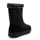 Womens Winter Snow Boots Warm Insulated Faux Fur Lined Ladies Mid Calf Zip Up Quilted Boots