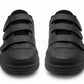 Boys Touch Fasten Trainers Kids Easy Close PE School Shoes Black Uniform Sneakers