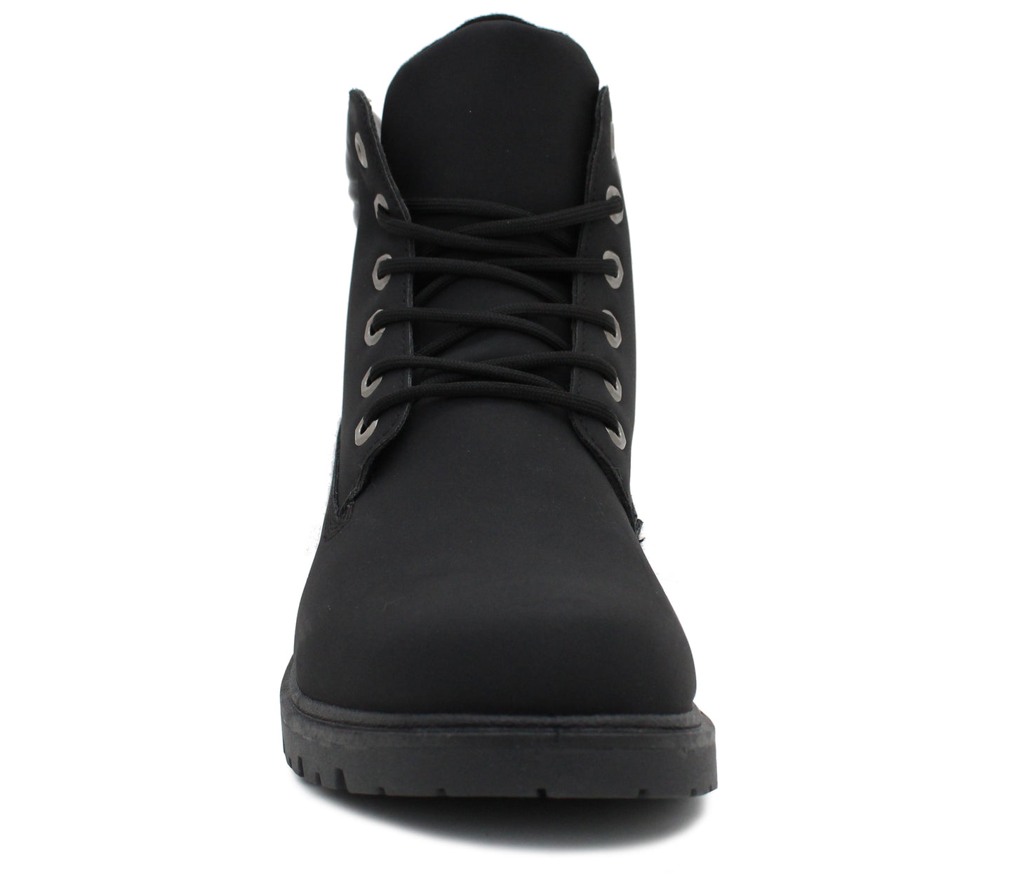 Mens Lace Up Fashion Black Combat Boots High Top Padded Collar Hiking Chelsea Ankle Boots