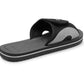 Unisex Lightweight Black Slides Touch Fasten Casual Beach Summer Pool Flip Flop Sandals