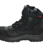 Mens Black Leather S3 Steel Toe Cap Midsole Ankle Safety Boots