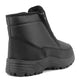 Mens Black Snow Boots Warm Thermal Fleece Lined Zip Up Slip On Insulated Outdoor Winter Walking Ankle Boots
