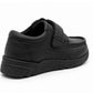 Boys Touch Fasten School Shoes Faux Leather Black to School Kids Smart Uniform Shoes