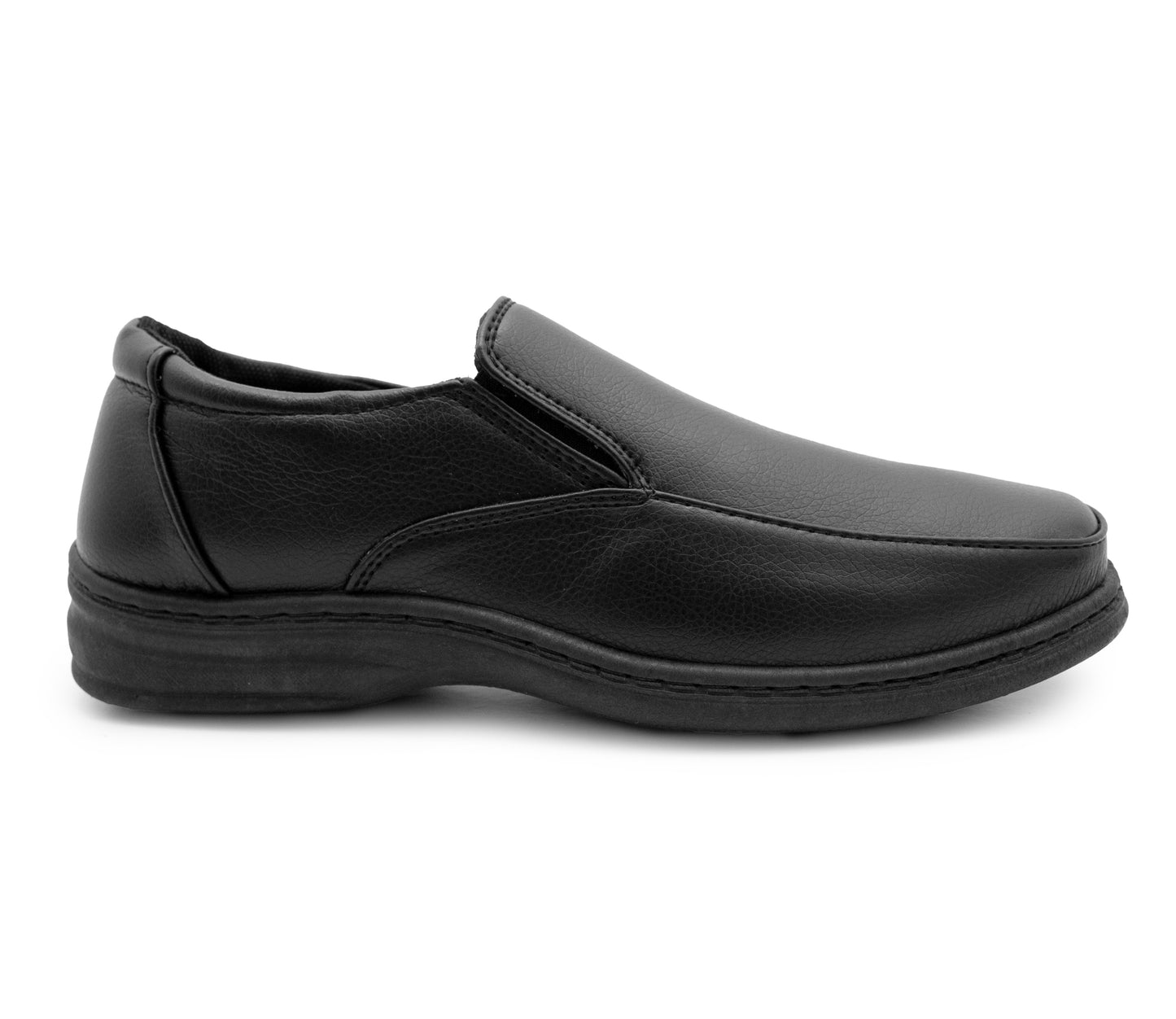 Dr Keller Mens Slip On Formal Shoes Faux Leather Gel Foam Insole Business Smart Office Loafers Dress Shoes
