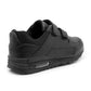 Kids Boys Black School Trainers Easy Fasten Touch Fastening Shoes Faux Leather Smart Uniform Sports Sneakers for Toddlers, Juniors & Older Boys