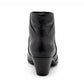 Women's Leather Ankle Boots Ladies Memory Foam Zip Up Comfort Mid Heel Boots