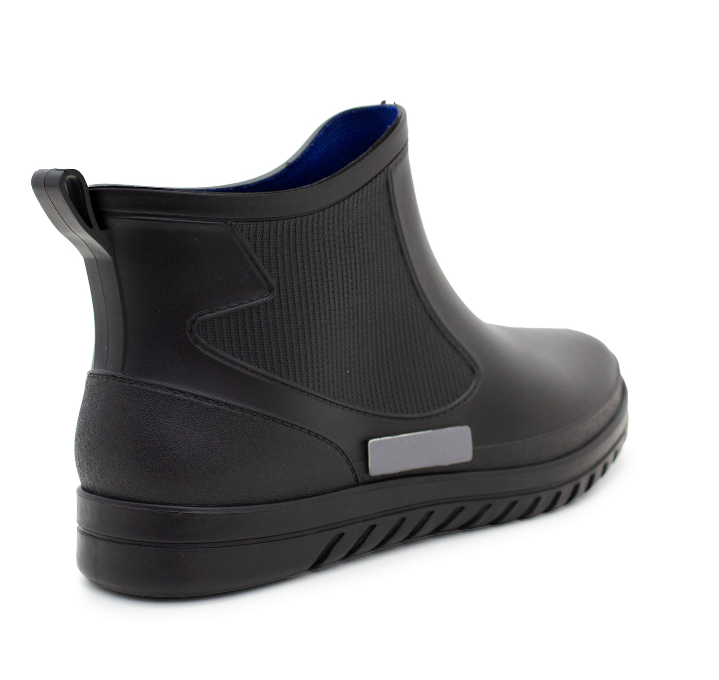 Mens Ankle Wellies Boots All Black Short Slip On Waterproof Garden Chelsea Rain Boot Snow Farm Gardening Outdoor Festival Wellingtons