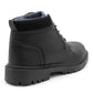 Mens Ankle Boots Faux Leather Smart Casual Lace Up Fashion Combat Boots in Black