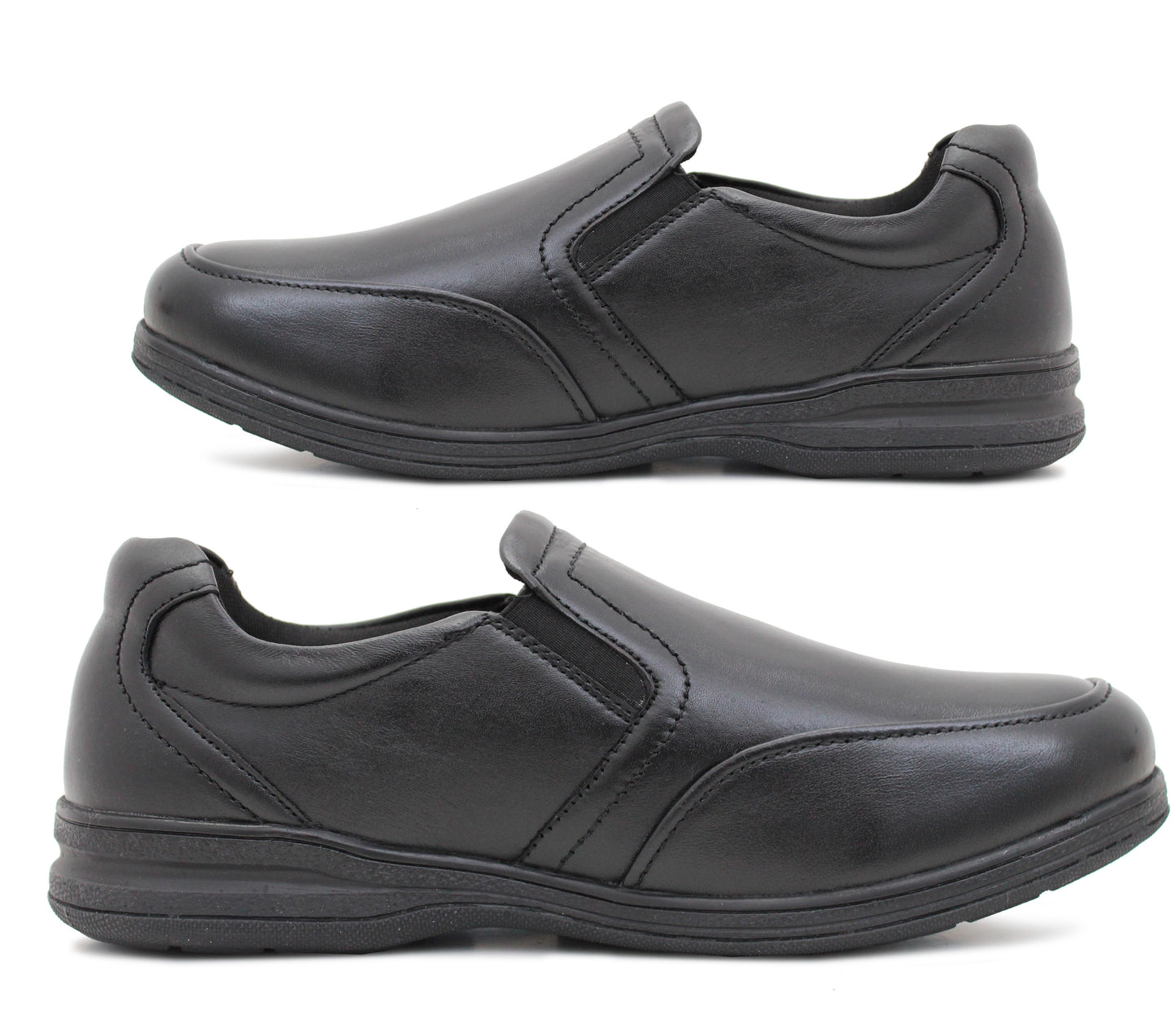 Mens Genuine Leather Slip On Loafers Smart Casual Flat Gents Driving Comfort Shoes