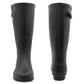 Womens Adjustable Calf Wellies Black Waterproof Festival Rain Boot Dog Walking Mud Wellington Boots