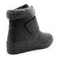 Womens Winter Boots Warm Faux Fur Lined Ladies Touch Fasten Strap Ankle Boots