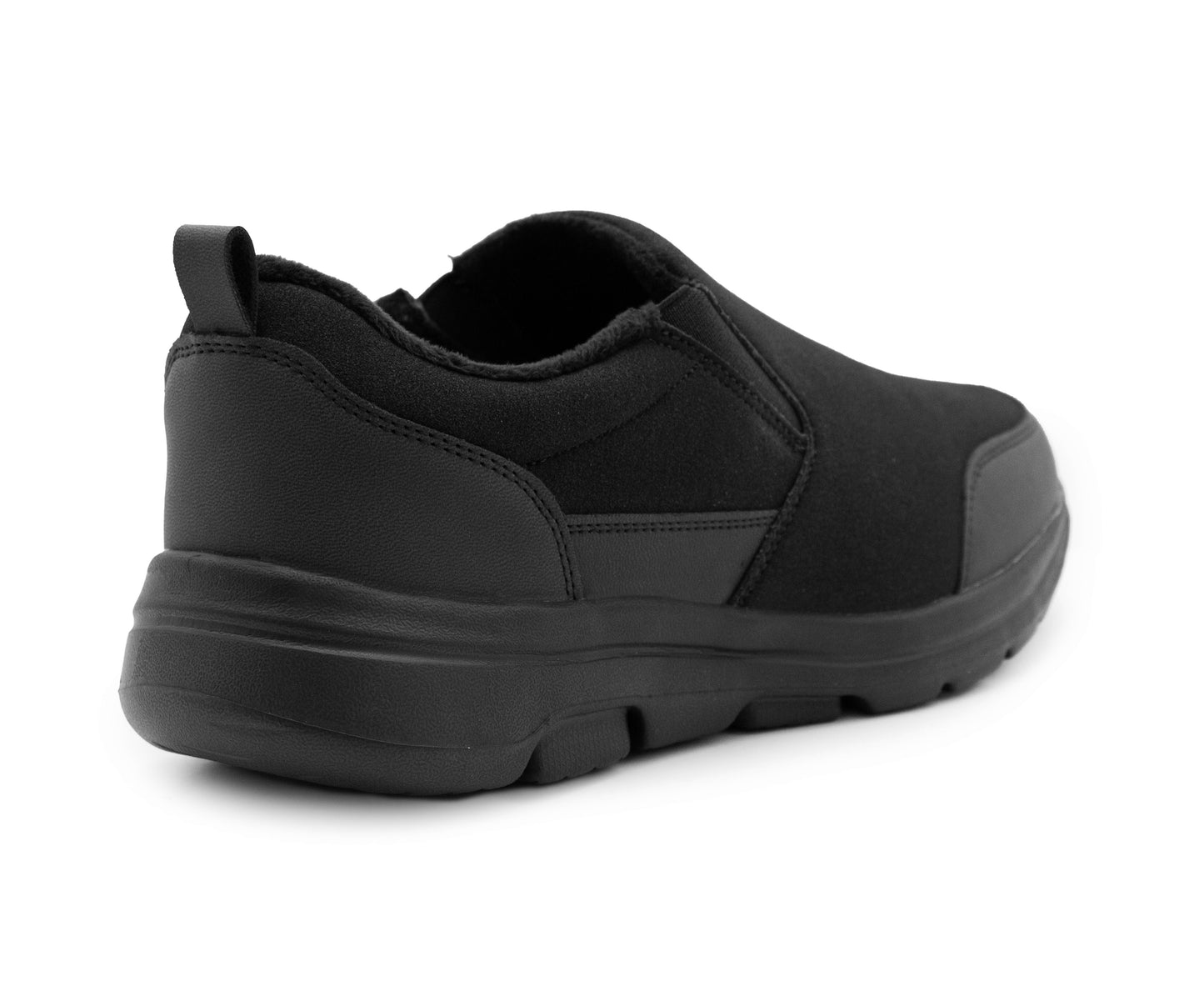 Mens Slip On Trainers Super Lightweight Gel Foam Insole Comfort Faux Suede Fur Lined Twin Elastic EVA Running Gym Sneaker Sports Pumps