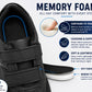 Boys Black Touch Fasten Trainers Kids Youth School Shoes Easy Fasten Slip On Sneakers Smart Uniform Sports Trainer Pumps Shoe