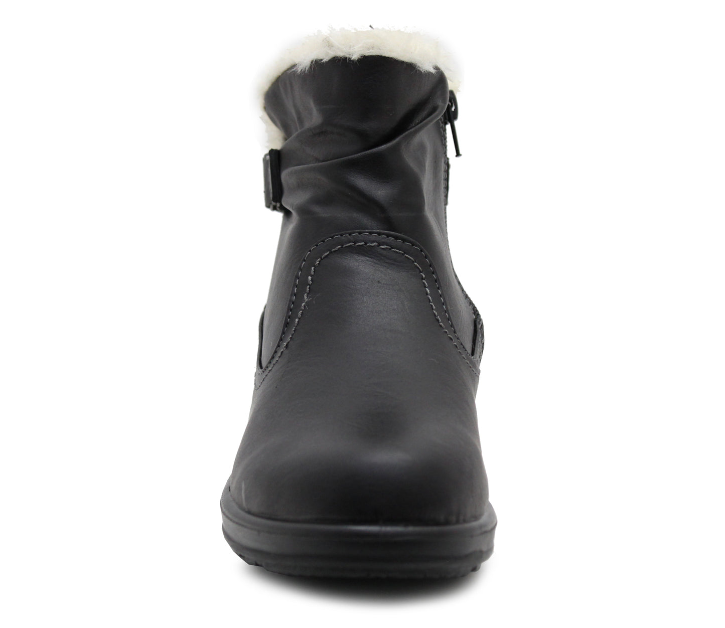 Womens Faux Fur Lined Winter Boots Ladies Warm Zip Up Casual Lightweight Ankle Boots