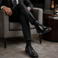 Mens Gents Black Leather Shoes Formal Brogue Lace Up Smart Wedding Office Dress Shoes