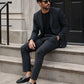 Mens Black Leather Tassel Loafers Slip On Smart Formal Shoes Classic Office Wedding Dress Shoes