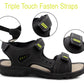 Mens Sports Sandals Black Hiking Outdoor Easy Fasten Triple Touch Close Straps Trekking Beach Walking Water Summer Shoes (Copy)