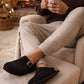 Mens Winter Slippers Faux Fur Lined Suede Clogs Slip On Adjustable Buckle Cork Footbed Backless Mules Houseshoes Slippers