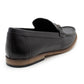 Mens Black Leather Loafers Slip On Formal Smart Shoes Metal Detail Office Wedding Dress Shoes