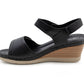 Womens Touch Fasten Lightweight Wedge Heel Platform Sandals Ladies Summer Fashion Slingbacks