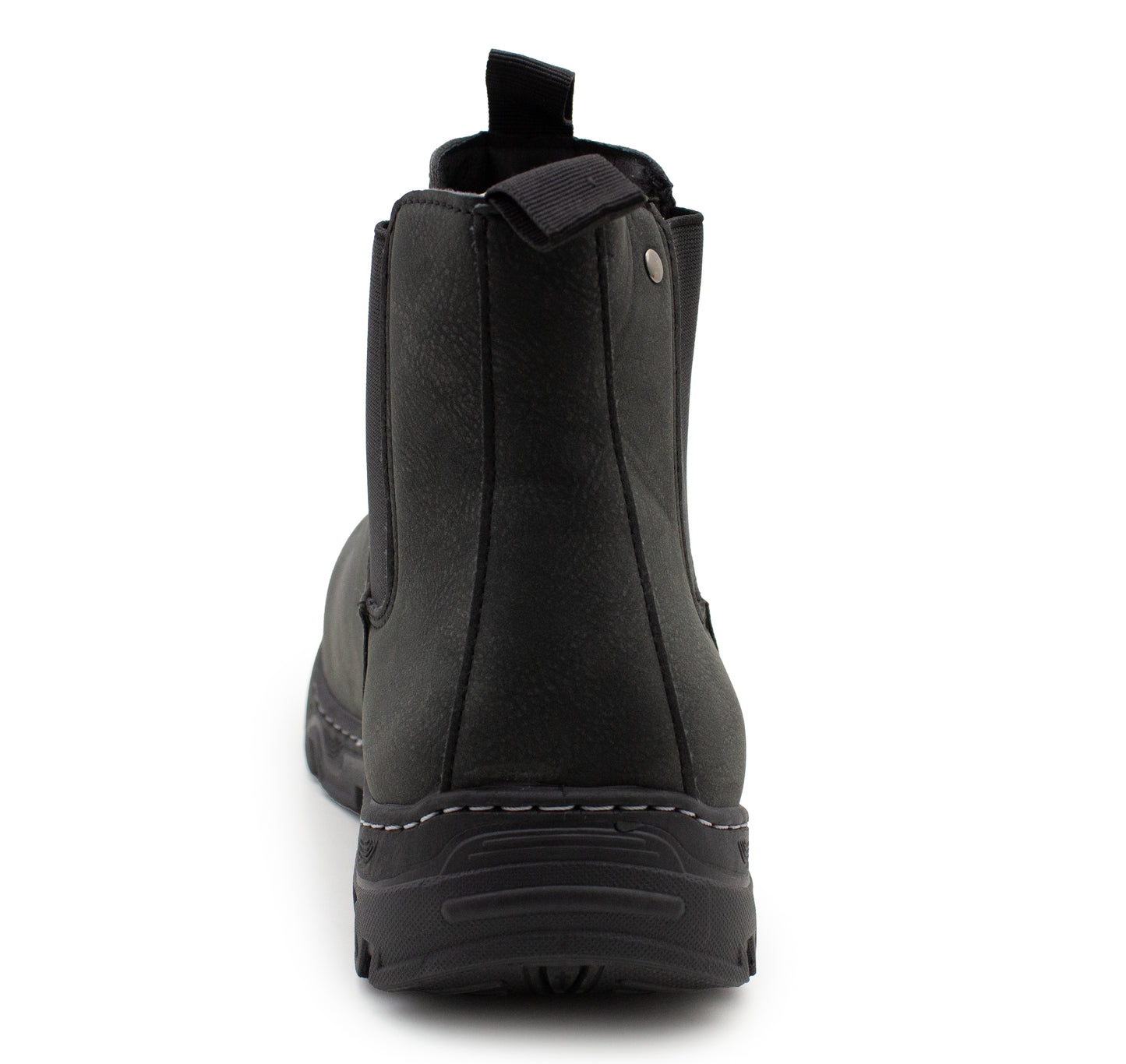 Mens Chelsea Boots Rugged Faux Leather Dealer Ankle Boots Slip On Elastic Twin Gusset Fashion Boot