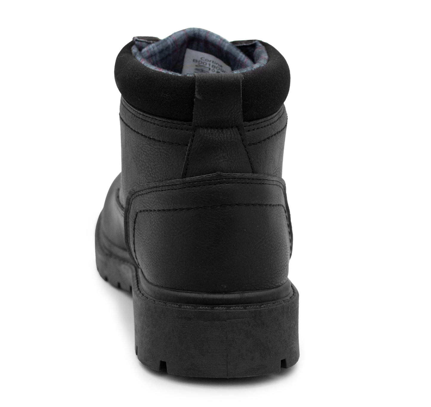 Mens Ankle Boots Faux Leather Smart Casual Lace Up Fashion Combat Boots in Black