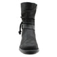 Womens Mid Calf Zip Up Biker Boots Faux Lined Ladies Flat Block Heel Ankle Boots