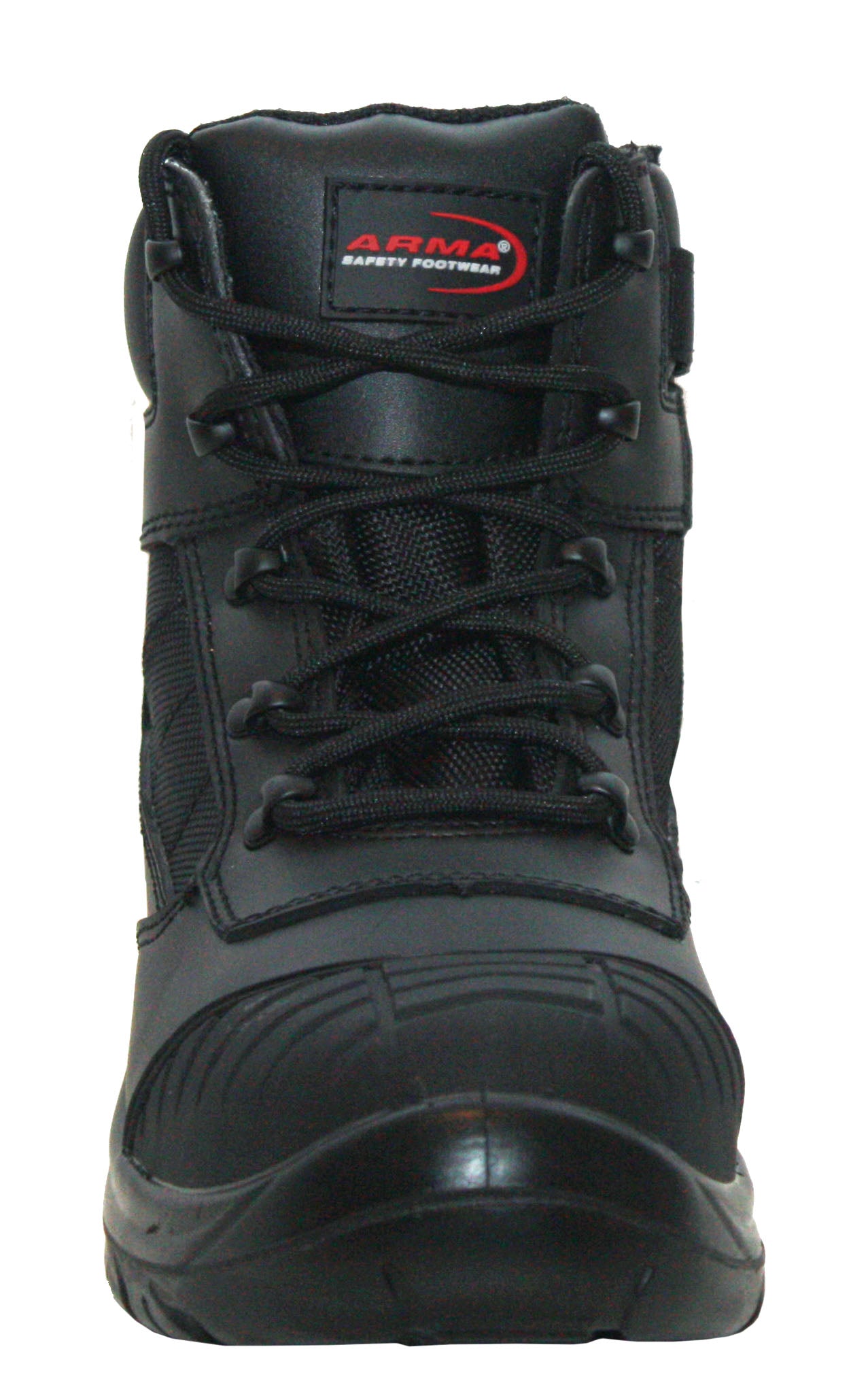 Mens Black Leather S3 Steel Toe Cap Midsole Ankle Safety Boots