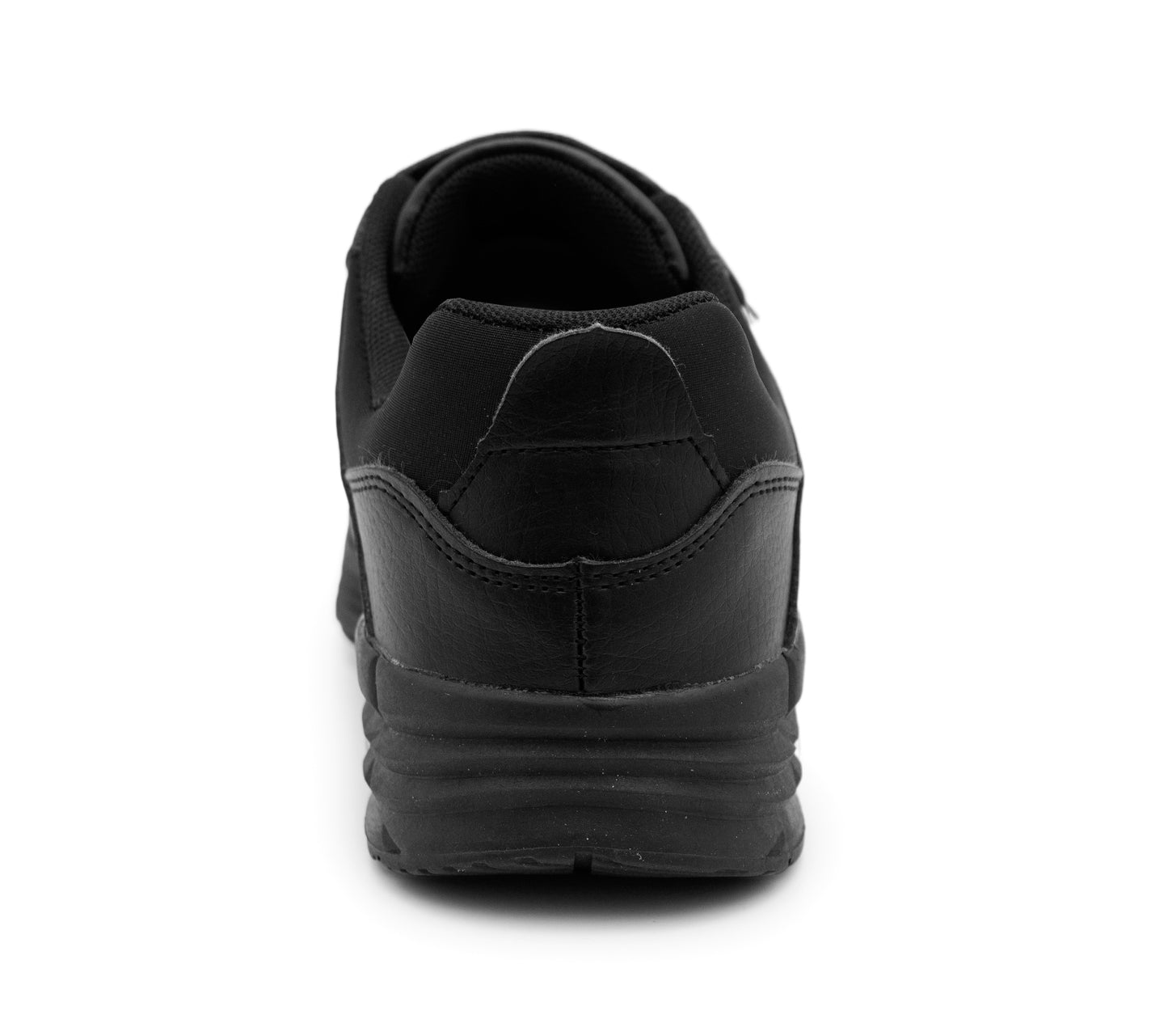 Kids Boys Black School Trainers Easy Fasten Touch Fastening Shoes Faux Leather Smart Uniform Sports Sneakers for Toddlers, Juniors & Older Boys