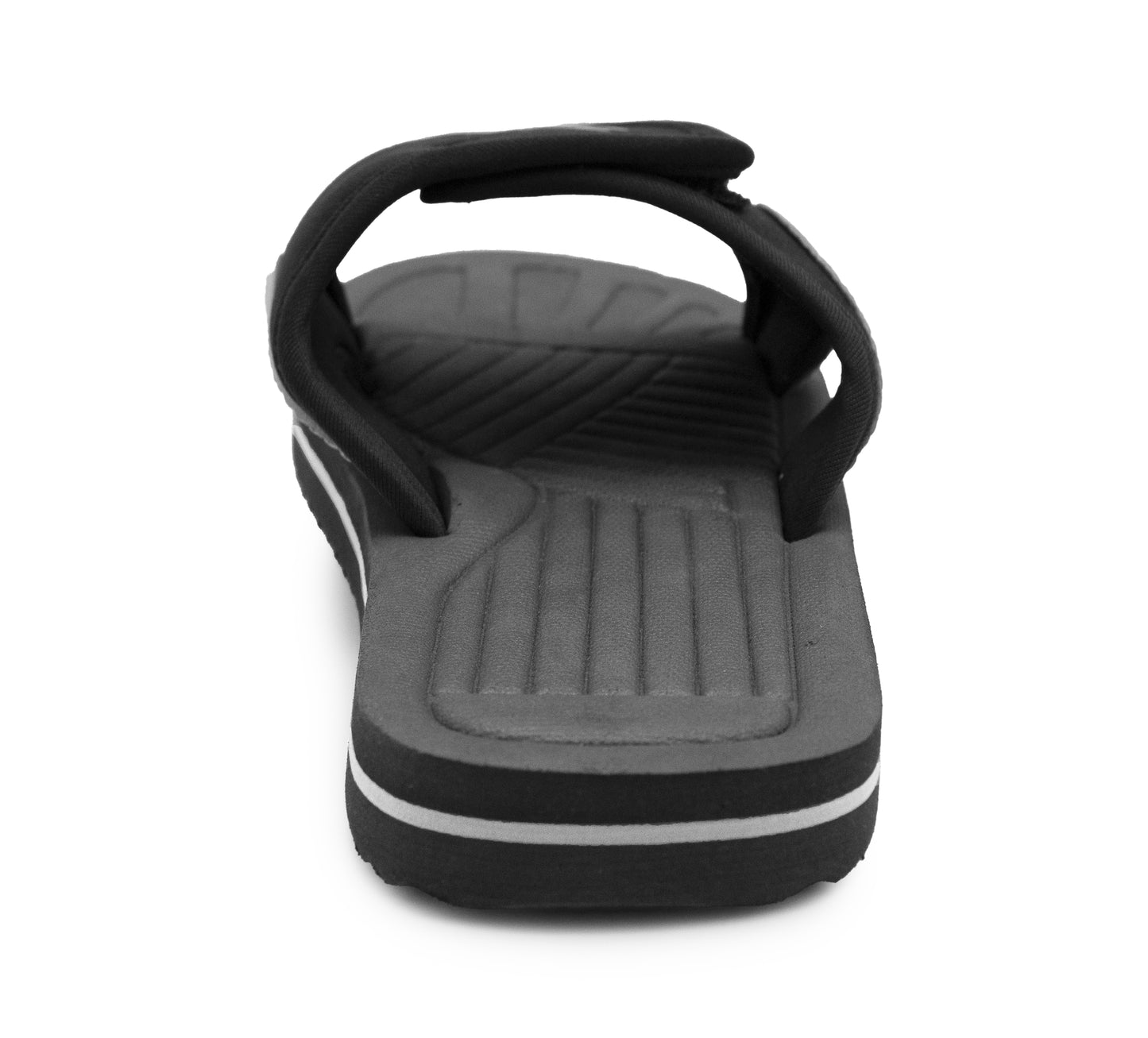 Unisex Lightweight Black Slides Touch Fasten Casual Beach Summer Pool Flip Flop Sandals