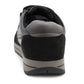 Men’s Black Leather Trainers Shoes Casual Double Strap Touch Fastening Sneakers Smart Slip On Walking Shoes
