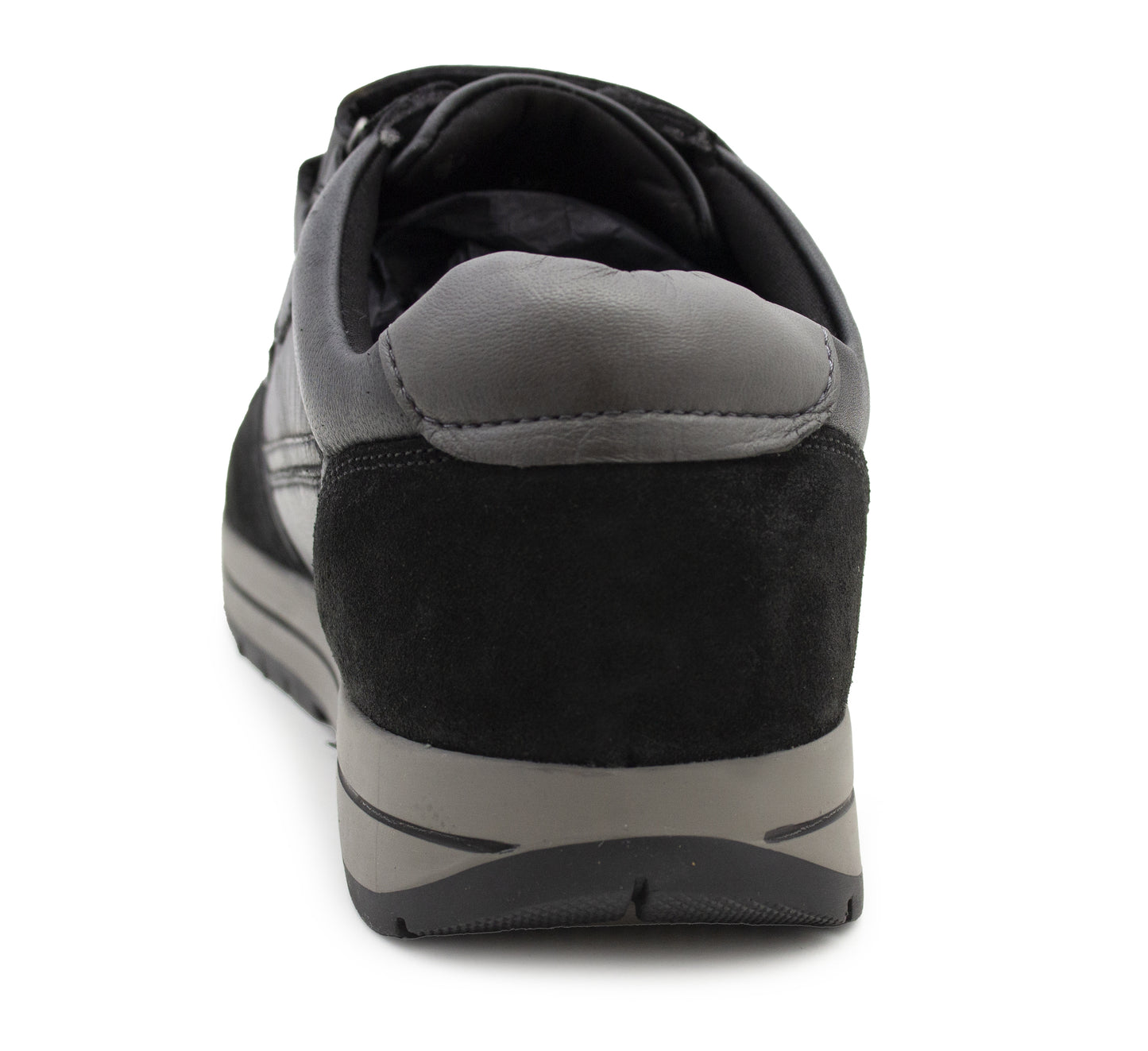 Men’s Black Leather Trainers Shoes Casual Double Strap Touch Fastening Sneakers Smart Slip On Walking Shoes
