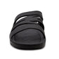 Womens All Black Sliders EVA Lightweight Ladies Summer Beach Shower Bathroom Fashion Spa Slipper Mules Flip Flop Sandals