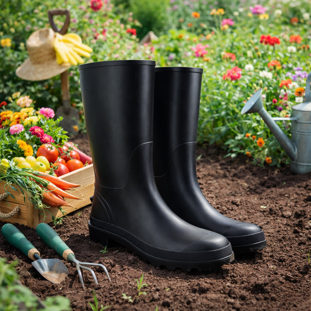 Womens Mid Calf Wellies Waterproof Ladies Fashion Festival Garden Dog Walking Rain Boot Mud Wellington Boots