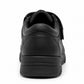Boys Touch Fasten School Shoes Faux Leather Black to School Kids Smart Uniform Shoes