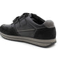 Men’s Black Leather Trainers Shoes Casual Double Strap Touch Fastening Sneakers Smart Slip On Walking Shoes