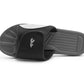 Unisex Lightweight Black Slides Touch Fasten Casual Beach Summer Pool Flip Flop Sandals