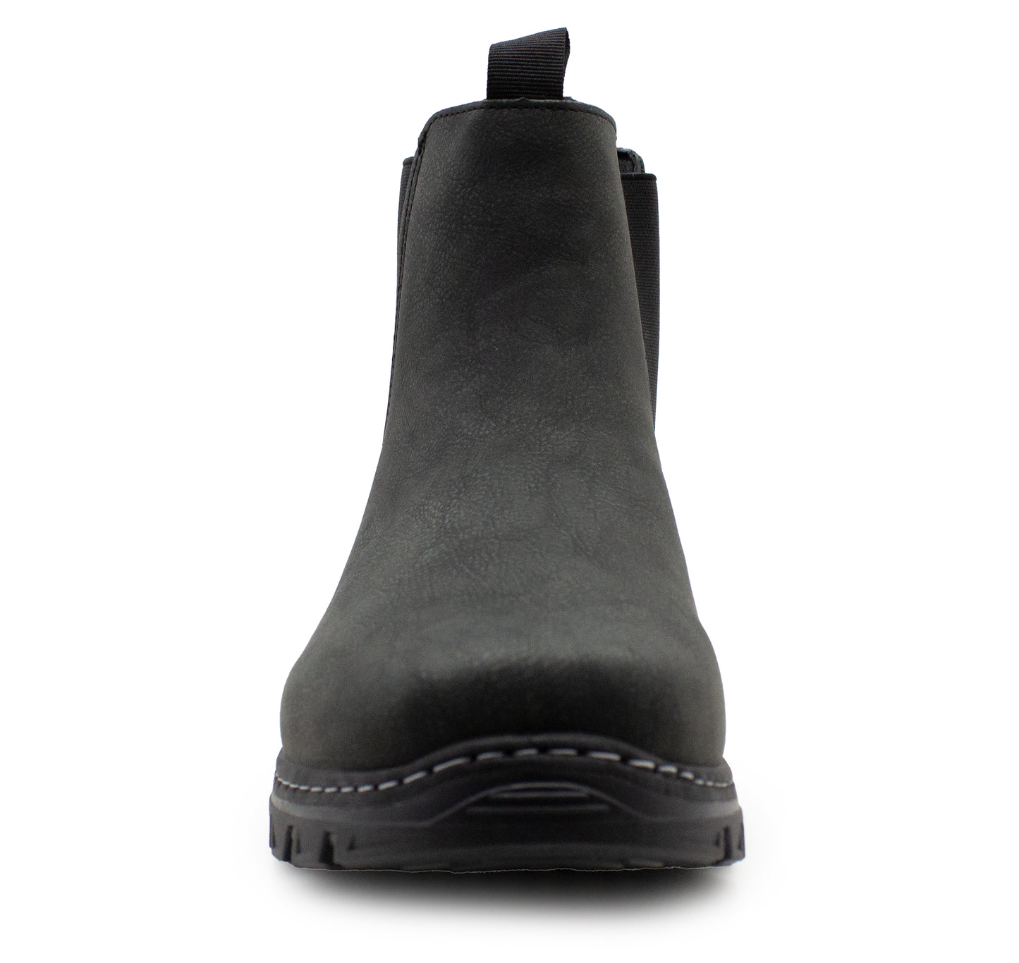 Mens Chelsea Boots Rugged Faux Leather Dealer Ankle Boots Slip On Elastic Twin Gusset Fashion Boot