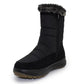 Womens Winter Snow Boots Warm Insulated Faux Fur Lined Ladies Mid Calf Zip Up Quilted Boots