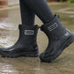 Womens Short Wellies Waterproof Ladies Mid Calf Wellington Boots Garden Walking Outdoor Mud Snow Rain Boots