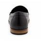 Mens Black Leather Loafers Slip On Formal Smart Shoes Metal Detail Office Wedding Dress Shoes
