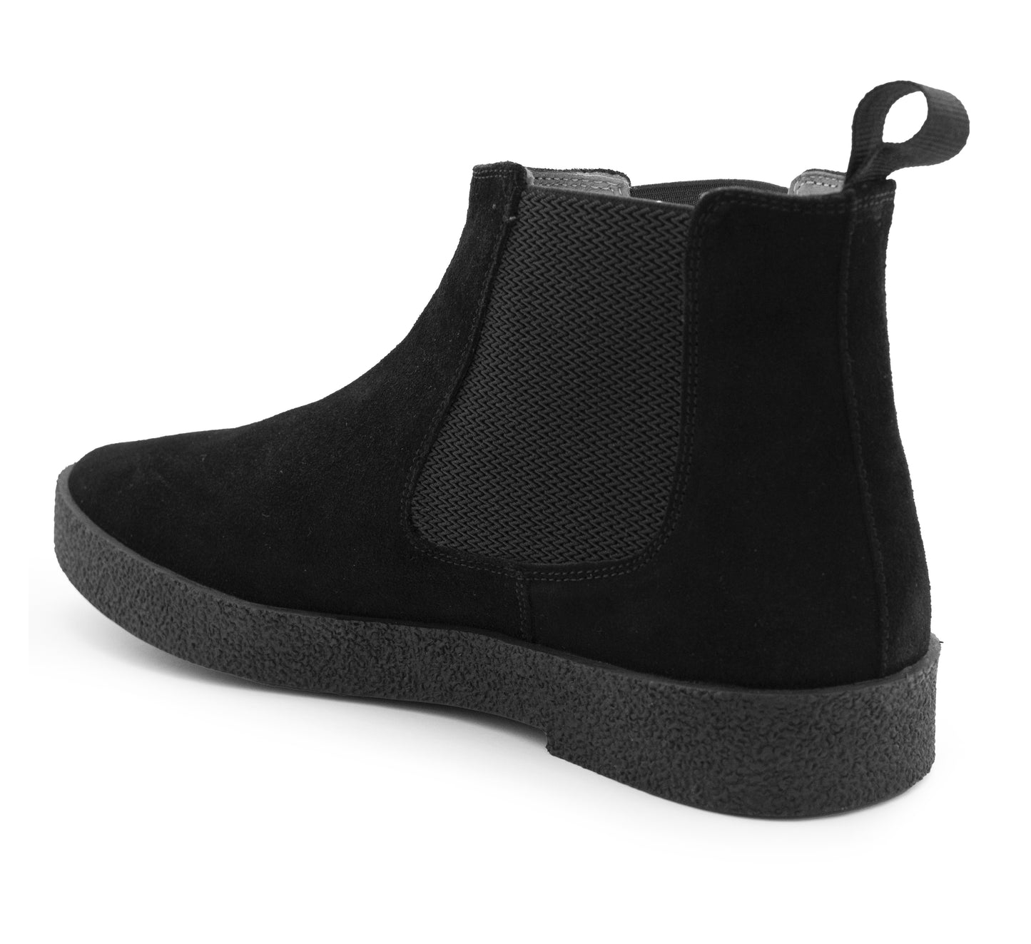 Mens Suede Leather Chelsea Boots Slip On Elastic Gusset Smart Ankle Boot Shoes