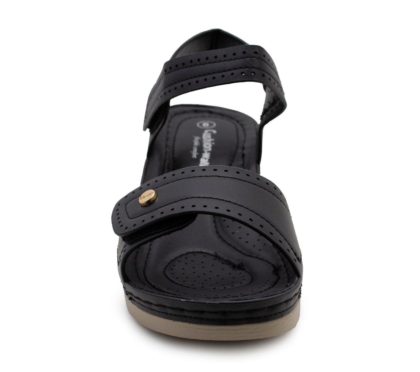 Womens Touch Fasten Lightweight Wedge Heel Platform Sandals Ladies Summer Fashion Slingbacks