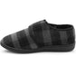 Mens Touch Fasten Slippers Navy Blue Check Felt Wide Opening House Shoes Casual Comfort Indoor Slipper (Copy)