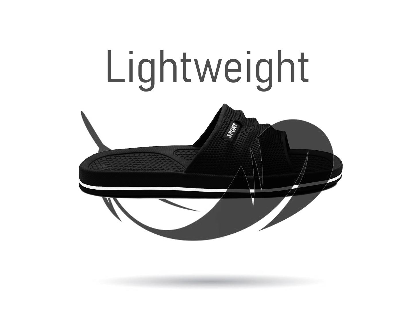 Mens Sliders EVA Slippers Pool Slide Lightweight Bathroom Shower Beach Flip Flops Sports Leisure Sandals