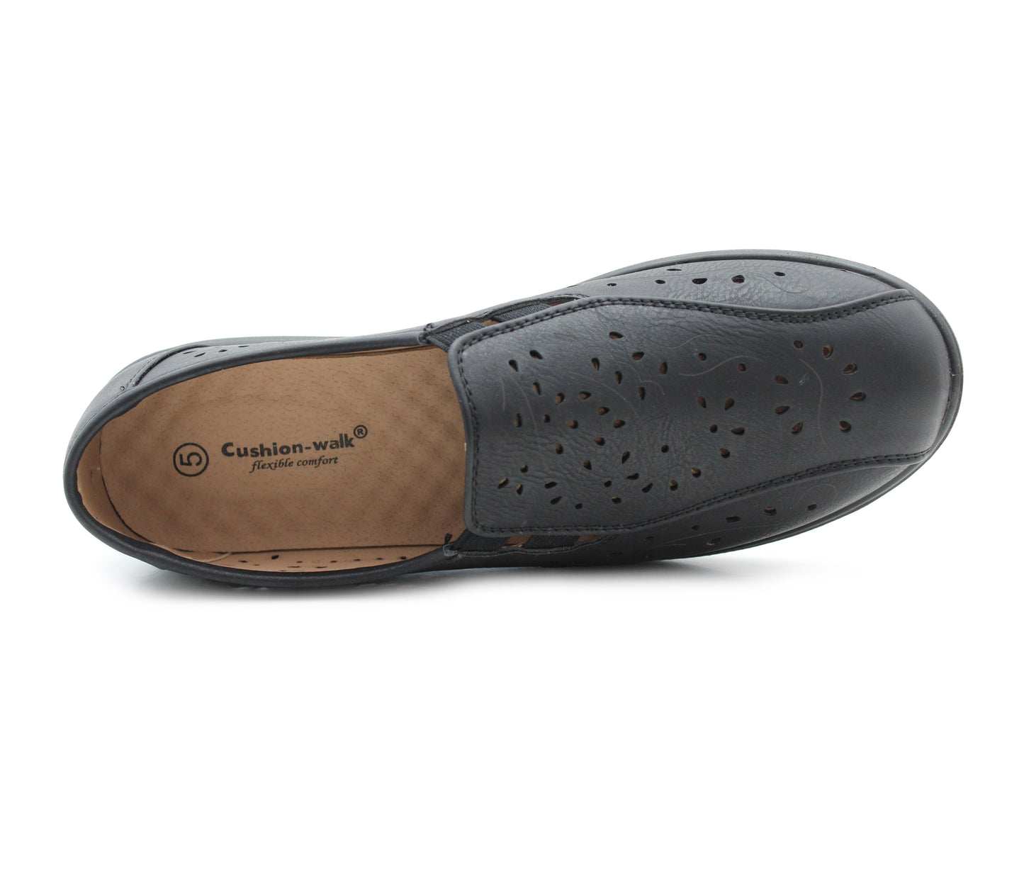 Womens Slip On Elastic Loafers Flat Ladies Casual Breathable Office Nurse Pumps Shoes Black