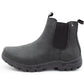 Mens Chelsea Boots Rugged Faux Leather Dealer Ankle Boots Slip On Elastic Twin Gusset Fashion Boot