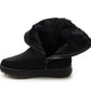 Womens Winter Snow Boots Warm Insulated Faux Fur Lined Ladies Mid Calf Zip Up Quilted Boots